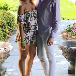 Floral off the Shoulder Romper